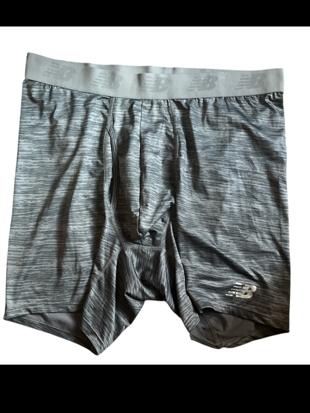 New Balance Men's Heather Grey Performance Boxer Briefs 2XL